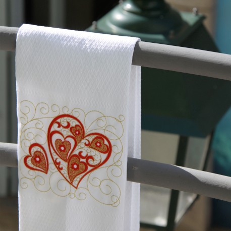 Dish towel CORAÇÃO DE VIANA (RED)