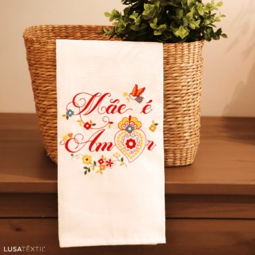 Pano de cozinha MÃE É AMOR