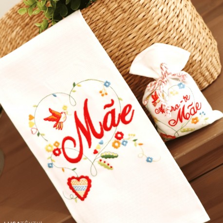 Kit Pano de Cozinha + Sachê Lavanda MÃE