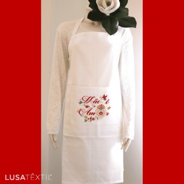 Avental Bordado MÃE É AMOR