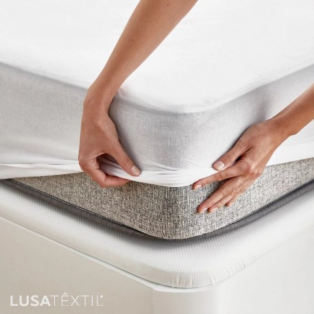 Protetor de colchão de tecido felpudo impermeável