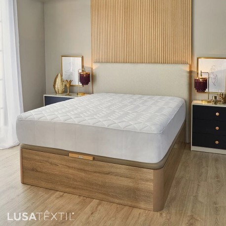 Lençol com elástico e protetor 2 em 1 TENCEL + THERMIC