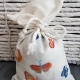 Embroidered Lavender Sachet - Borboleta II